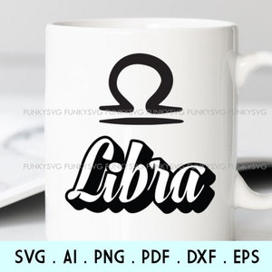 Libra - Hand Illustrated SVG Eps Png, Constellation Svg, Zodiac Svg, Horoscope Svg Cut File