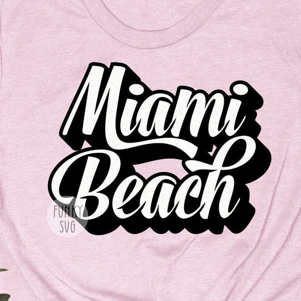 Miami Beach SVG Eps Png, Illustrated svg, Home States Svg, USA Svg, Patriotic Svg, Cityscape Svg, Shirt Design Cut File