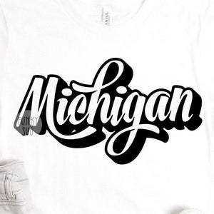 Michigan SVG Eps Png, Illustrated svg, Home States Svg, USA Svg, Patriotic Svg, Cityscape Svg, Shirt Design Cut File