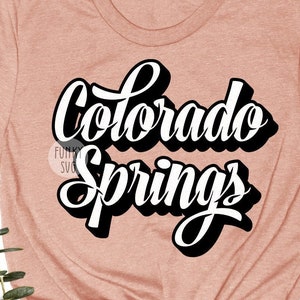 Colorado Springs SVG Eps Png, Illustrated svg, Home States Svg, USA Svg, Patriotic Svg, Cityscape Svg, Shirt Design Cut File
