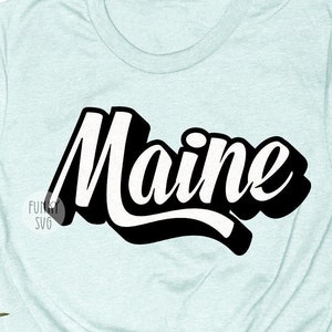Maine SVG Eps Png, Illustrated svg, Home States Svg, USA Svg, Patriotic Svg, Cityscape Svg, Shirt Design Cut File