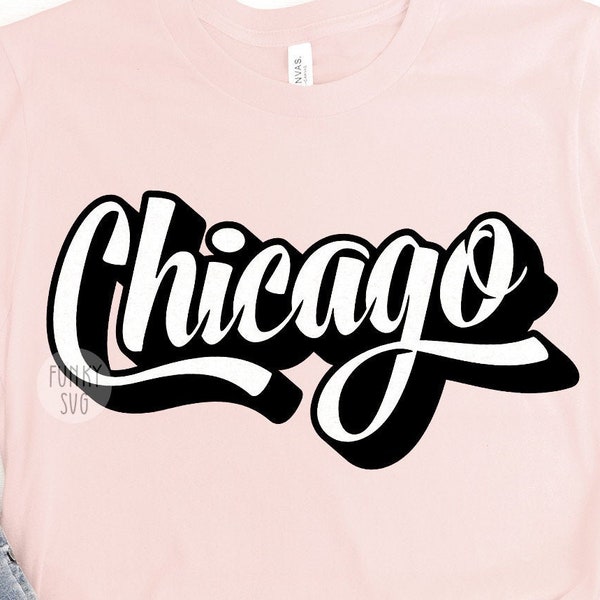 Chicago SVG Eps Png, Illustrated svg, Home States Svg, USA SVG, Patriotic Svg, Cityscape Svg, Shirt Design Cut File