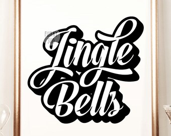 Jingle Bells SVG Eps Png, Illustrated svg, Merry Christmas Svg, Santa Svg, Winter Svg, Shirt Design Cut File