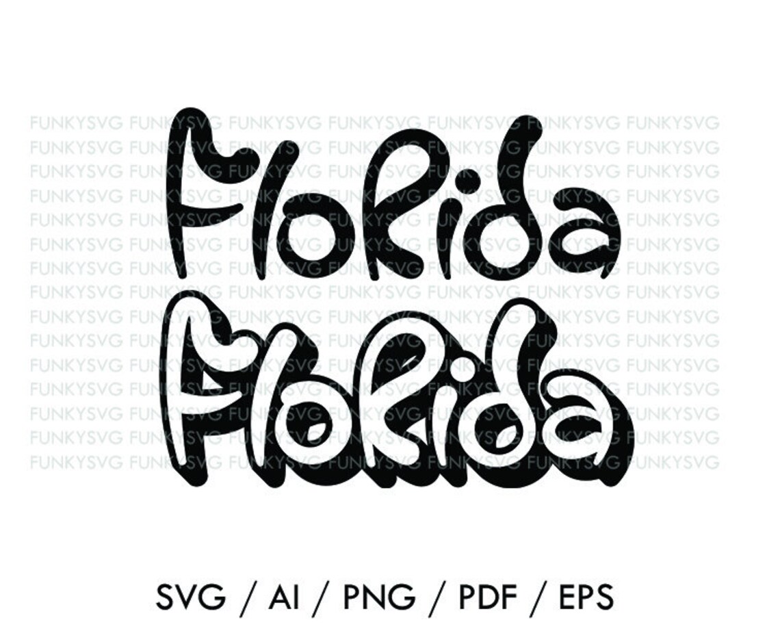 Florida SVG Eps Png illustrierte svg Haus Staaten SVG USA Etsy.de