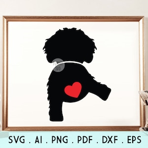 Cockapoo SVG EPS PNG, Illustrated svg, Dog Butt Svg, Pet Svg, Dog Svg, Dog Shirt Design Cut File