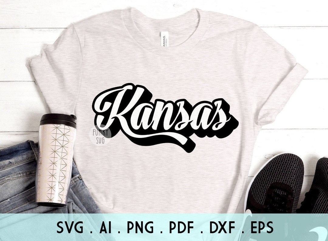 Kansas SVG Eps Png, Illustrated Svg, Home States Svg, USA Svg ...