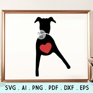 Greyhound SVG EPS PNG, Illustrated svg, Dog Butt Svg, Pet Svg, Dog Svg, Dog Shirt Design Cut File