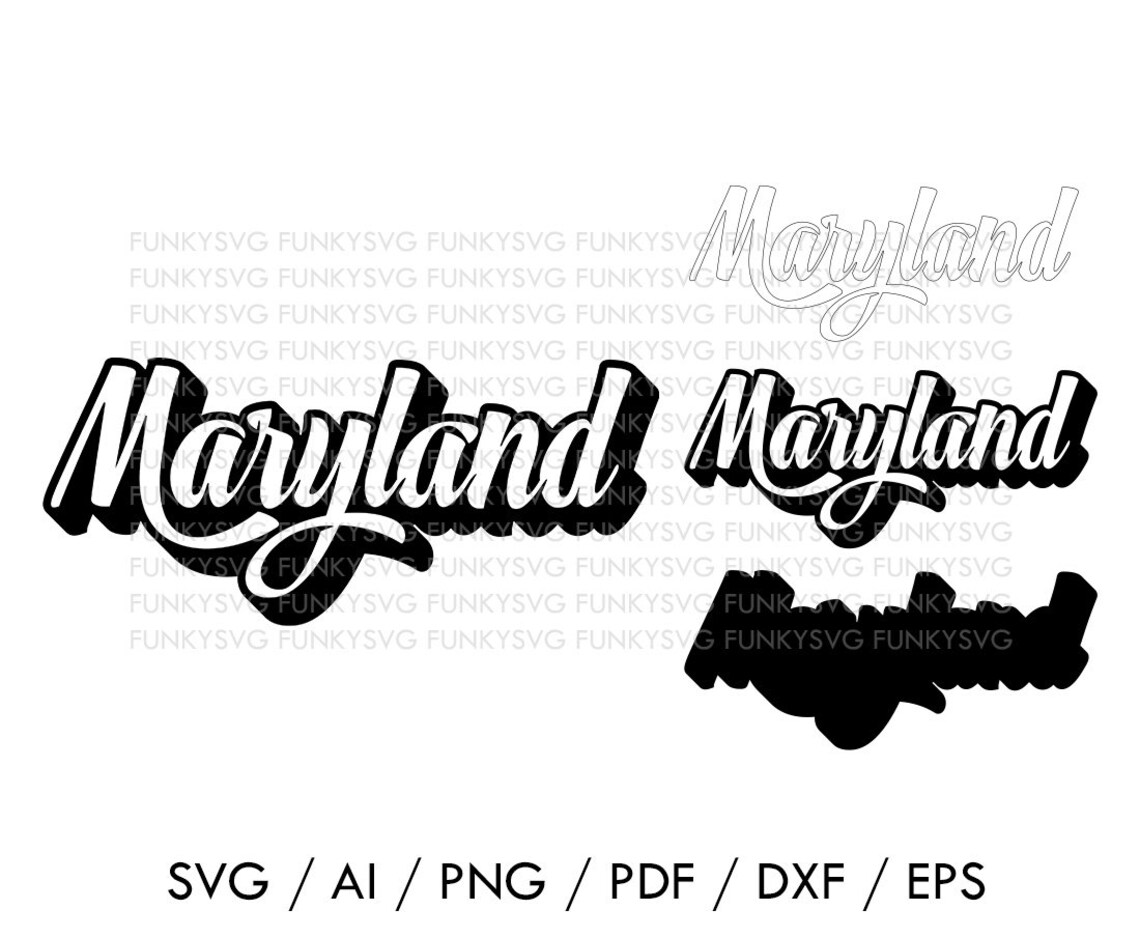 Maryland SVG Eps Png Illustrated svg Home States Svg USA Etsy