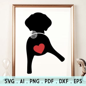 German Shorthaired Pointer SVG EPS PNG, Illustrated svg, Dog Butt Svg, Pet Svg, Dog Svg, Dog Shirt Design Cut File