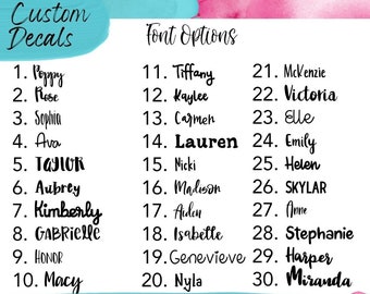 Personalized Name Decal: Custom Vinyl Sticker for Cup