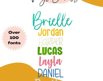 Personalized Name Decal: Custom Vinyl Sticker for Cups