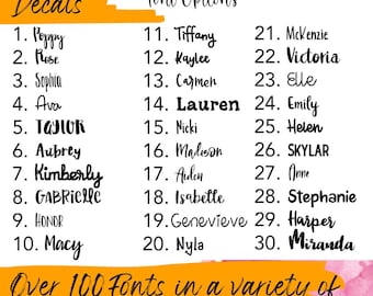 Custom Name Vinyl Decal: Personalized Sticker