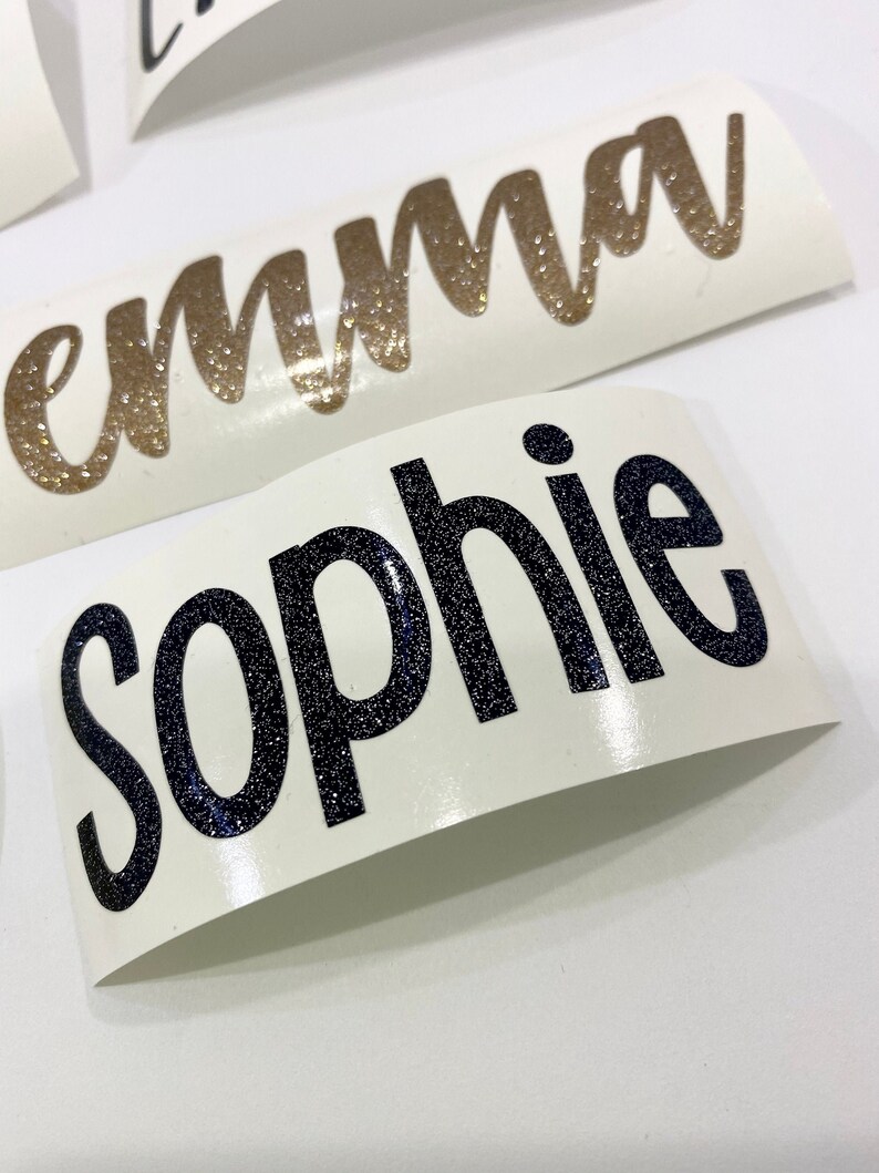 Glitter Name Decal Personalized Name Decal Customized Name Etsy