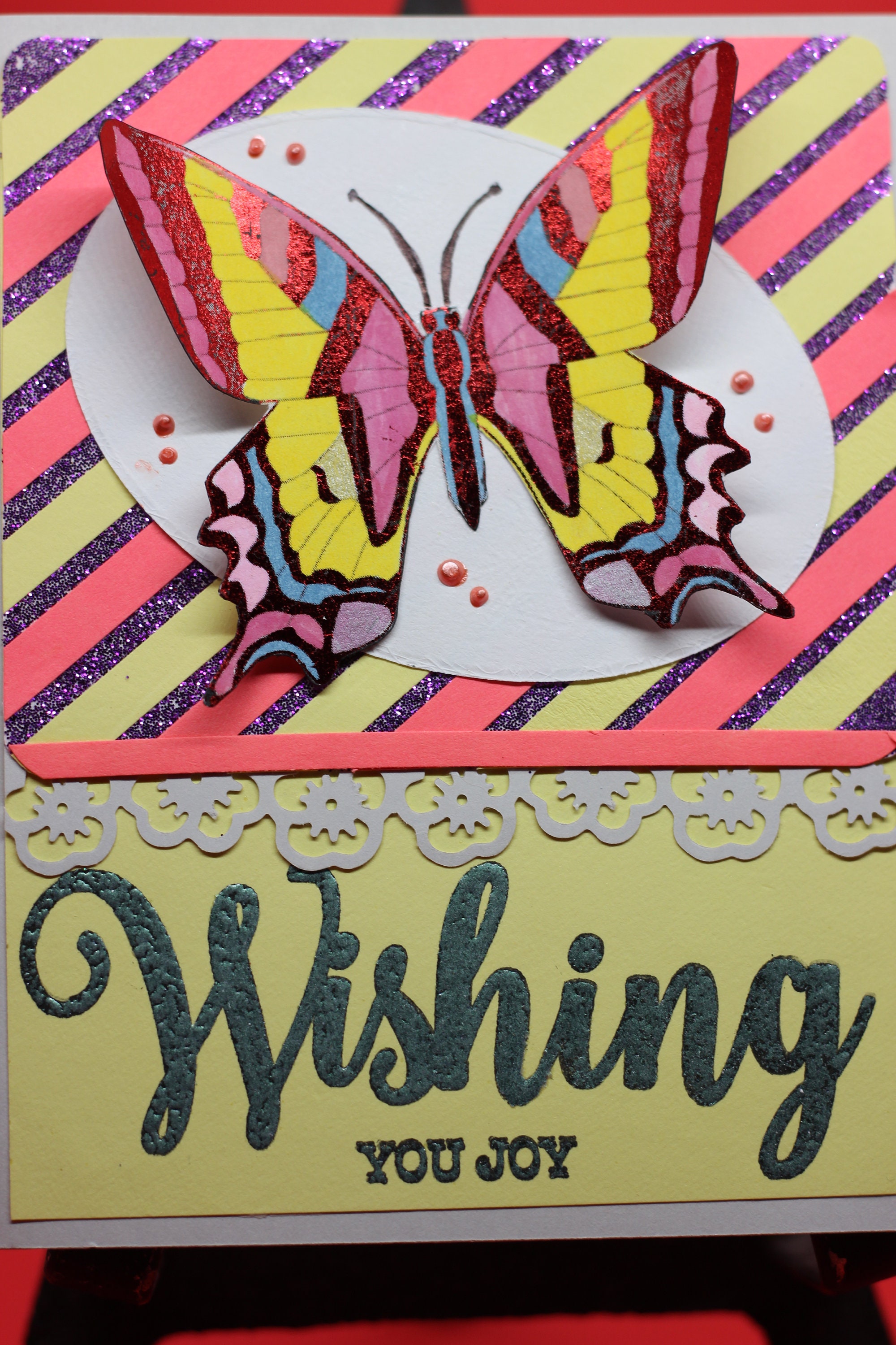 Wishing You Joy Card - Greeting Card- Butterfly Themed Card - Note Card ...
