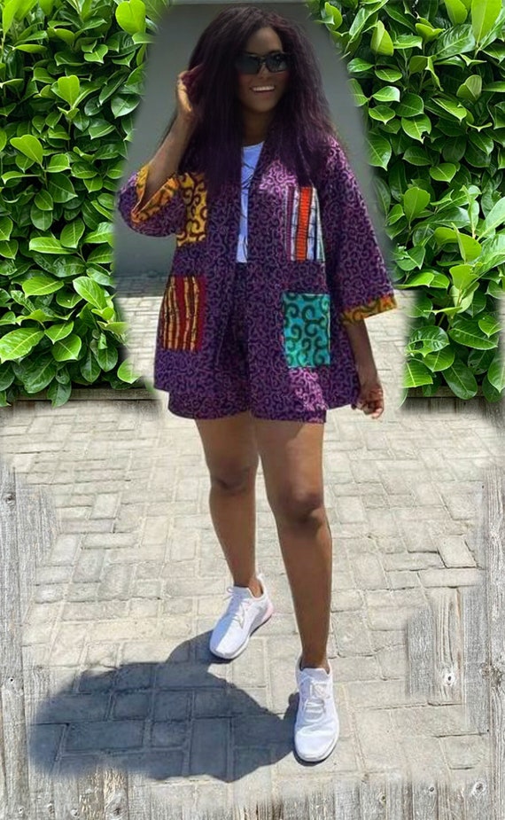 African print jacket short ankara kimono outfit short kimono jacket ankara