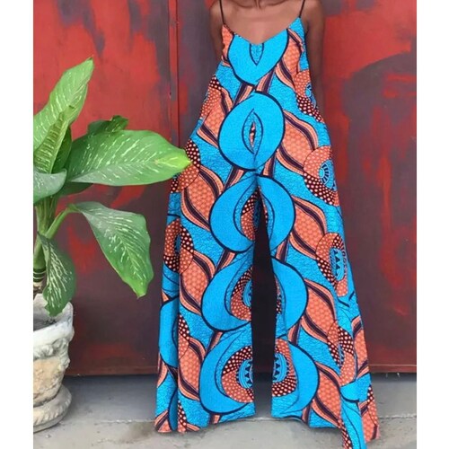 Women  Pallazo Print Jumpsuit , Jumpsuit Romper,  Jumpsuit African print woman jumpsuit pallazo