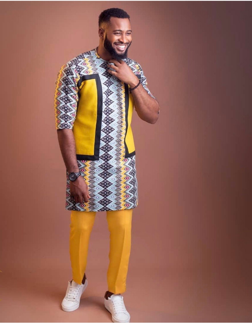 Boho Men Outfit Patch Work Ankara. Patch Ankara for Men - Etsy UK