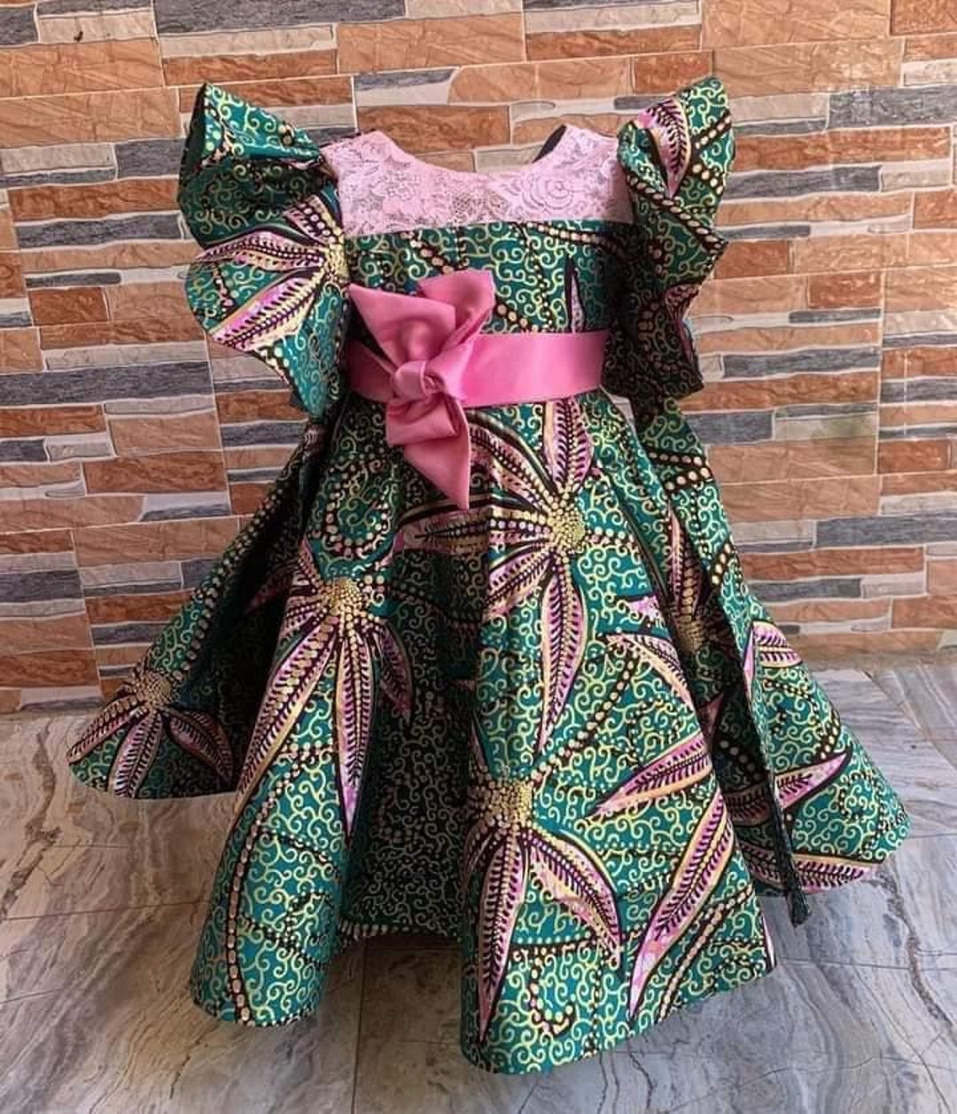 Baby Girl Print Dress With Back Bow African Print Dress for - Etsy