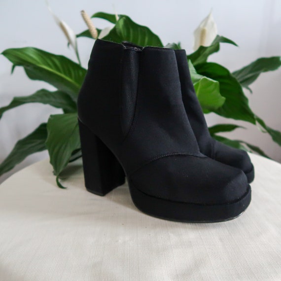 Edward Paul Black Boots - Vintage Square Toe Boots