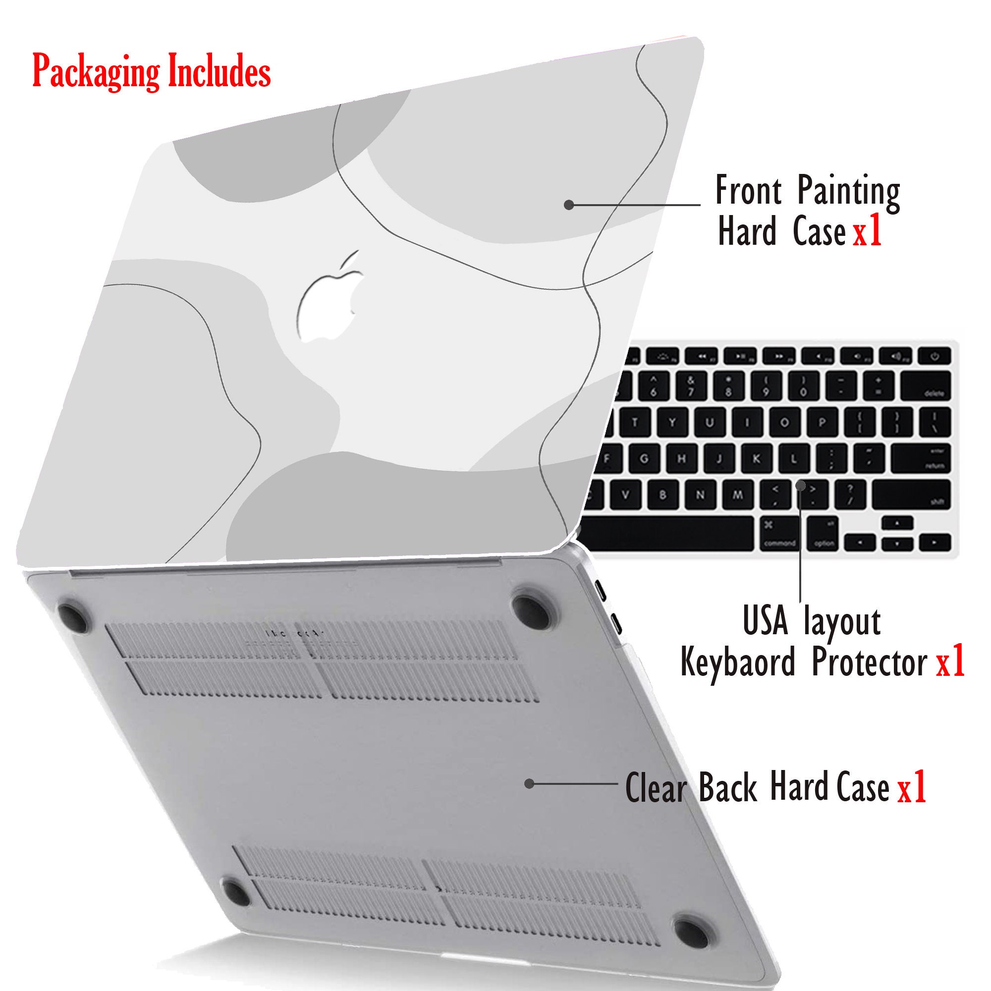 Printed image Pattern Hard Case Cover for Macbook Pro 13"15"Retina Air 13"11"12" 