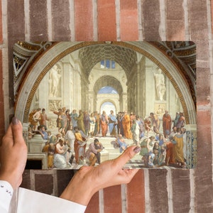 Famous Drawing Renaissance Art Printing Hard Case MacBook Pro 13 14 15 16 Touch Bar Retina School of Athens Rubberized Shell+ keypad Cover