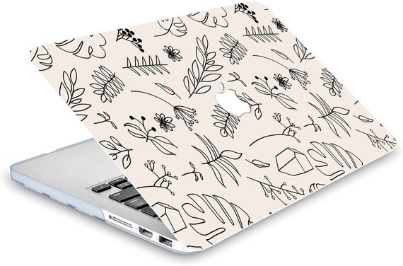 Line Art Gradual Brown Shell Hard Case Cover for MacBook Air 
