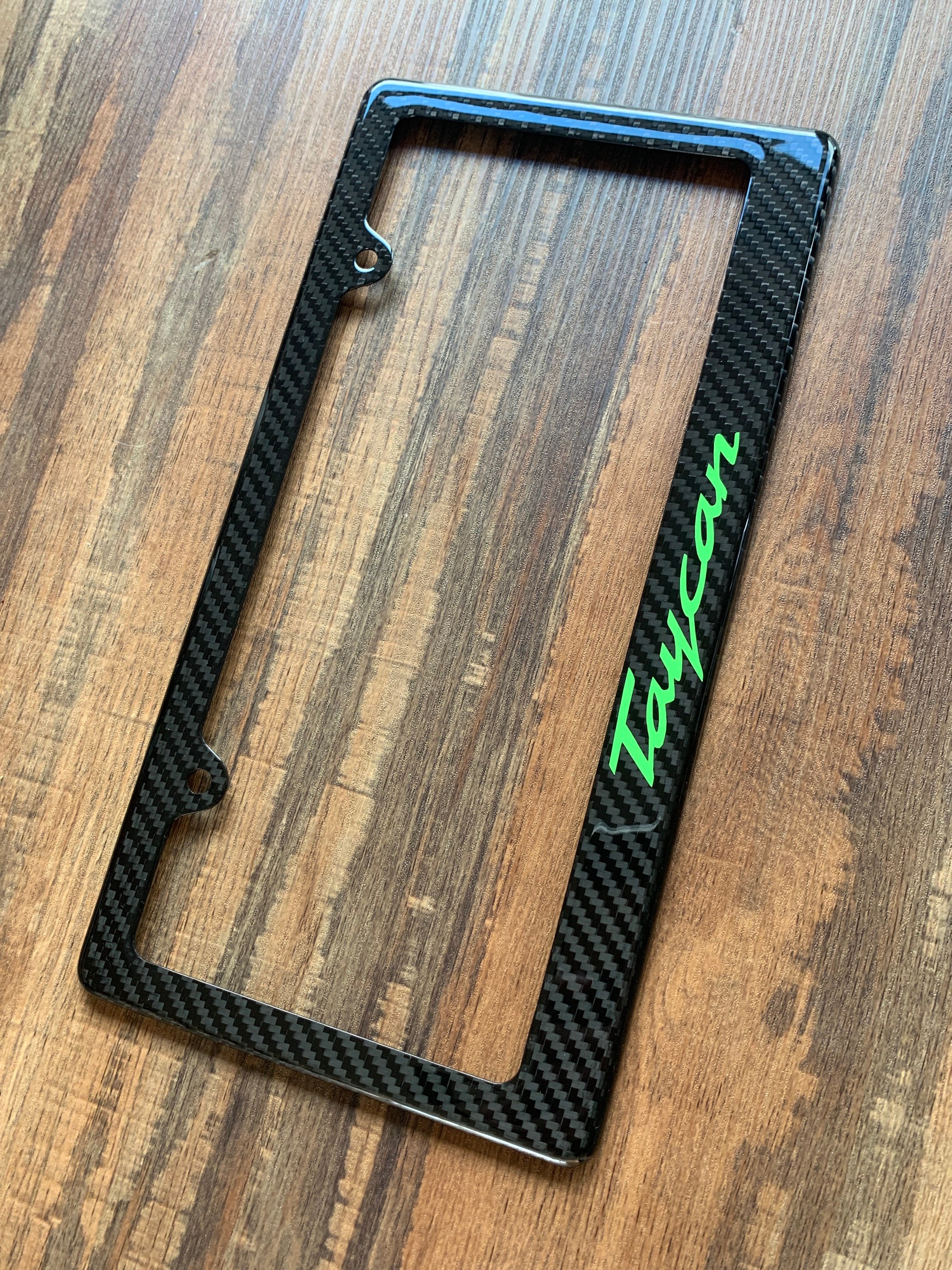 Carbon Fiber License Plate Frame w/ Taycan logo ANY COLOR Etsy Carbon Fiber License Plate Frame w/ Taycan logo ANY COLOR Etsy