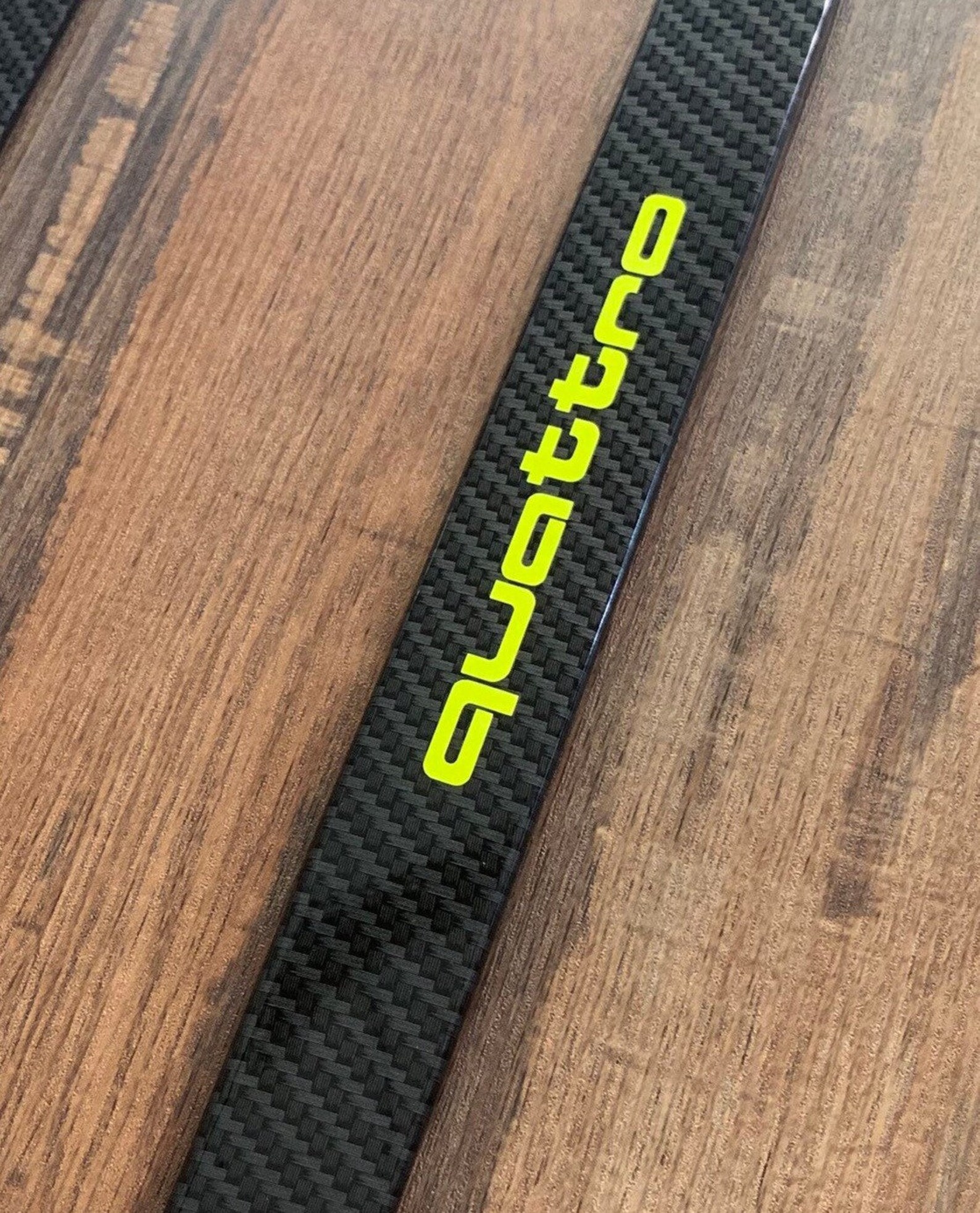 Carbon Fiber License Plate Frame w/ Audi quattro logo | Etsy