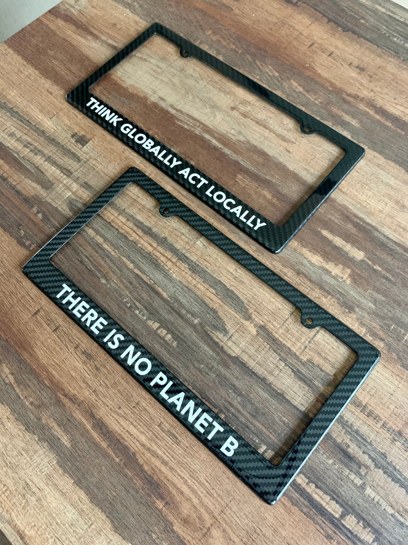 Carbon Fiber License Plate Frame w/ Personalized Logo Etsy