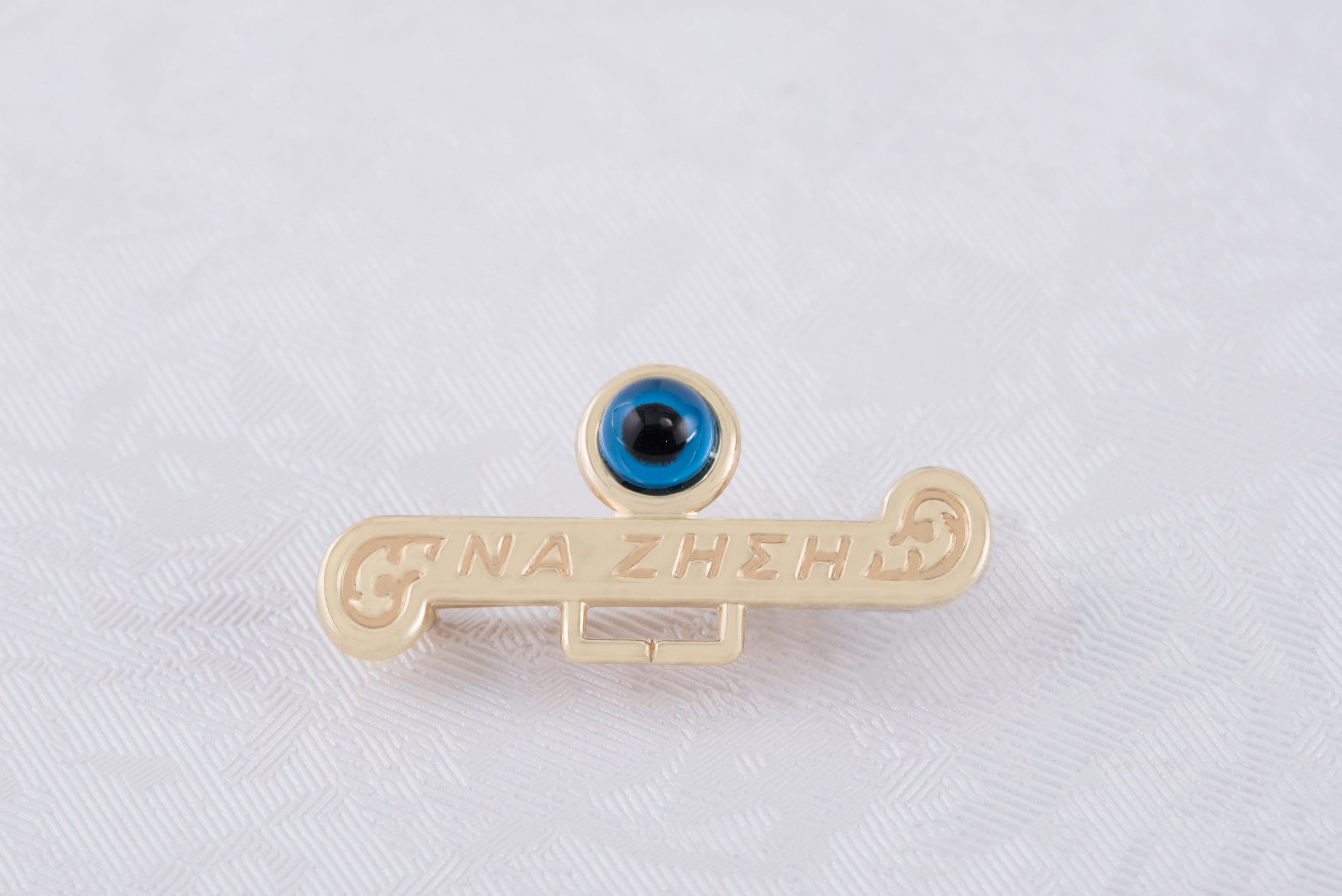 Murano Glass Evil Eye Bead Safety Pin, Silver Evil Eye Brooch, Protective Evil E - Foto 2