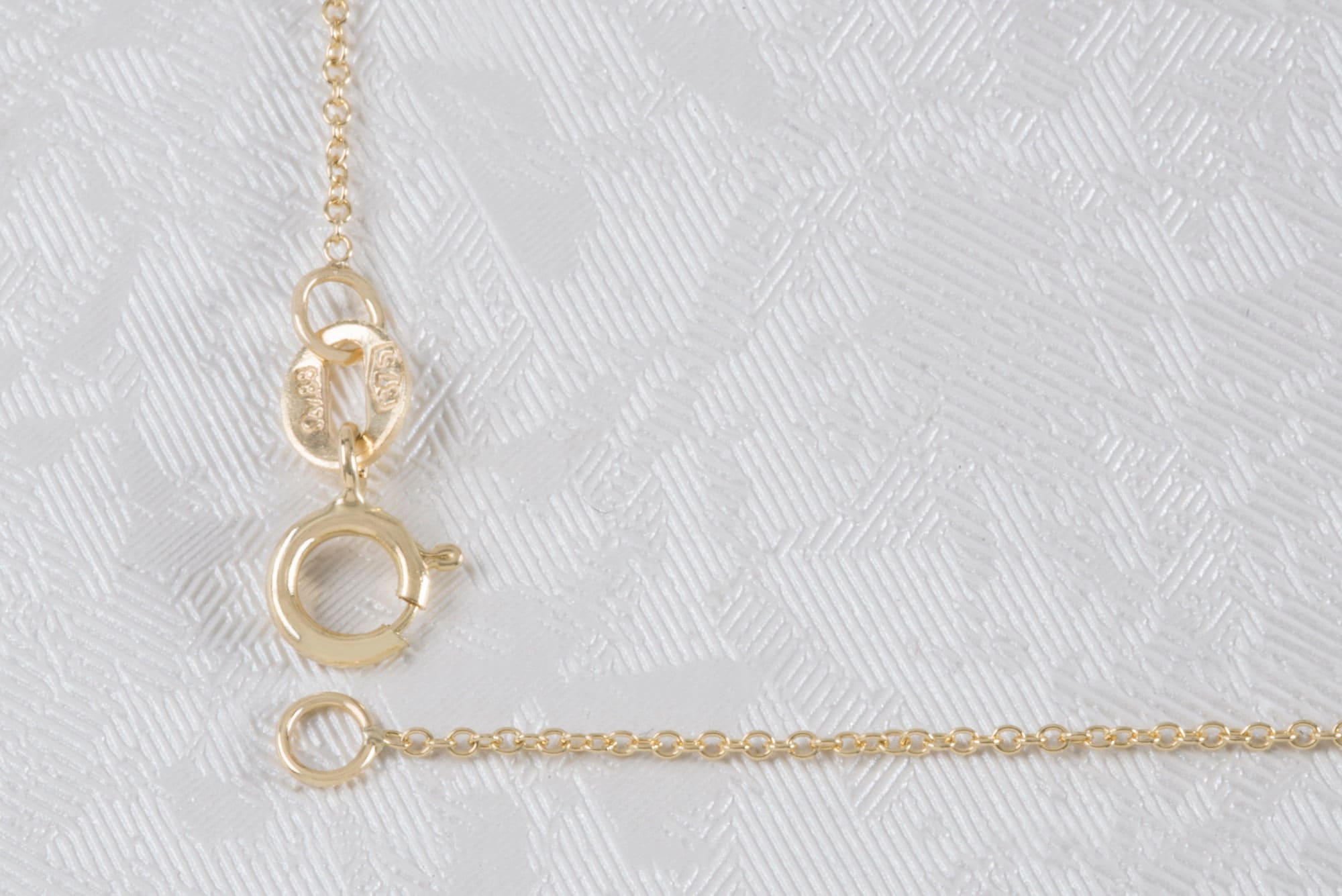 9K Cable Gold Chain, Pure Solid Gold Chain, 0,85mm Yellow Gold Necklace ...