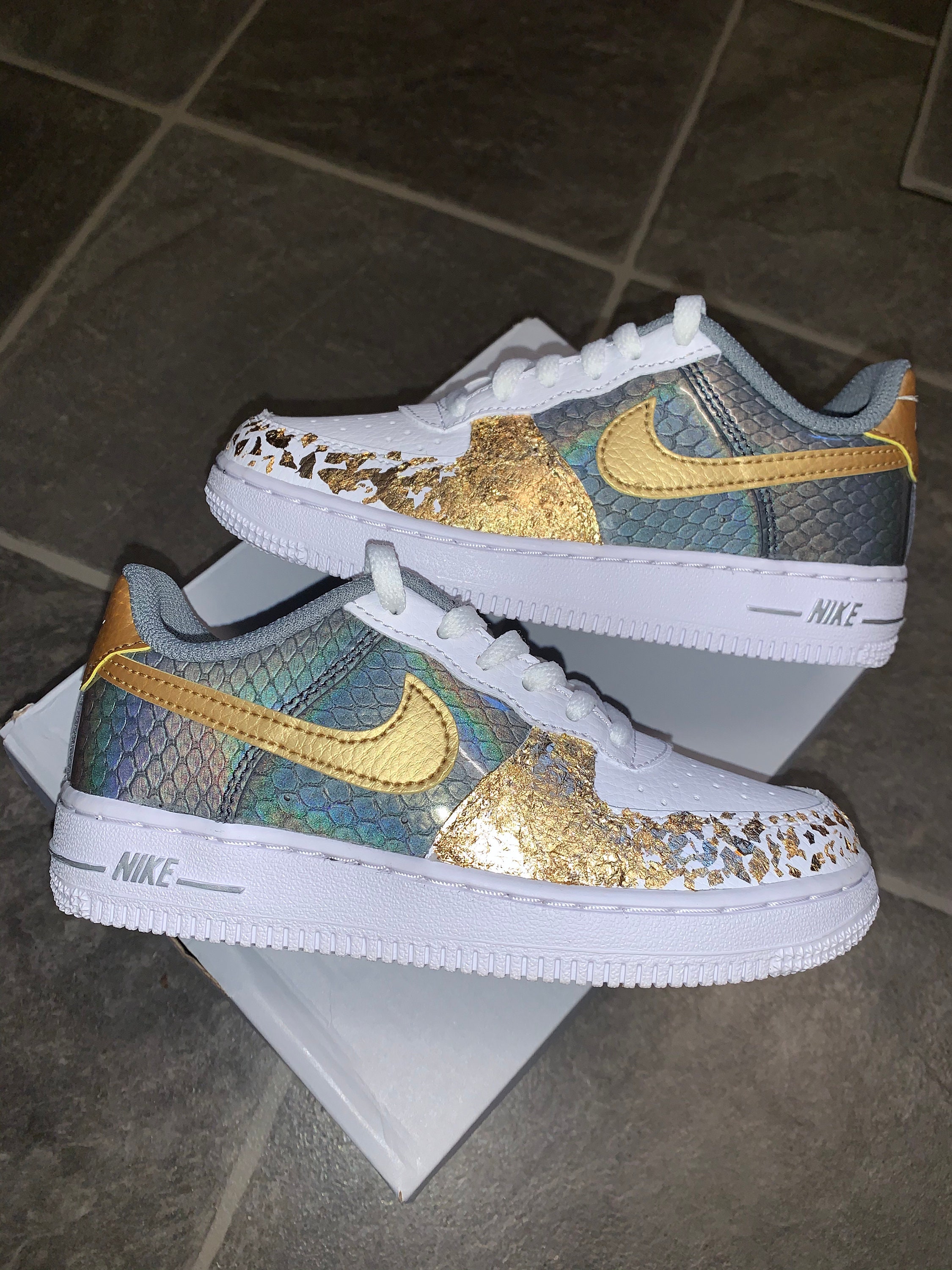 GOLD Custom Air Force 1 | Etsy Canada