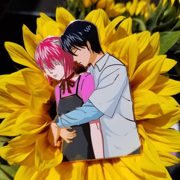 Elfen Lied- Kouta and Lucy 3 inch pin