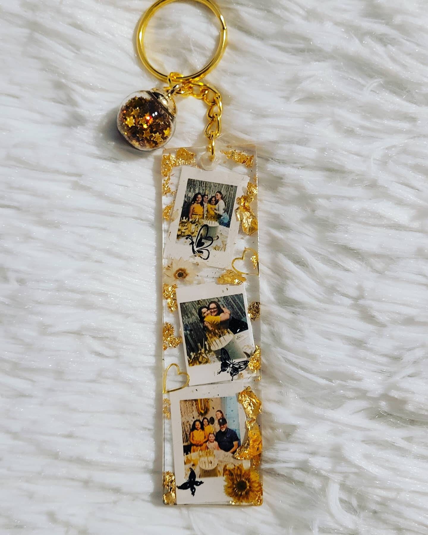 Resin Photo Keychain Add up to 3 Photos Etsy