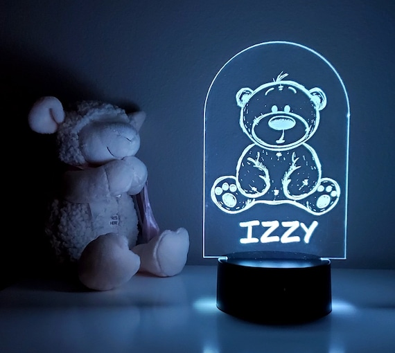 Personalized Teddy Bear Night Light Etsy