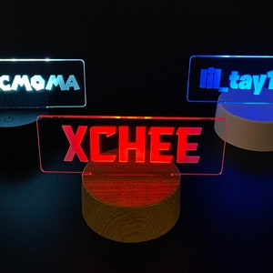 Personalized Gamertag Night Light, Gamer Tag Name Sign image 2