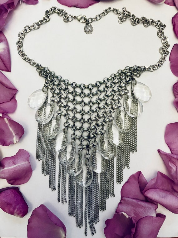 R. J. Graziano Crystals and Loops Bib Necklace