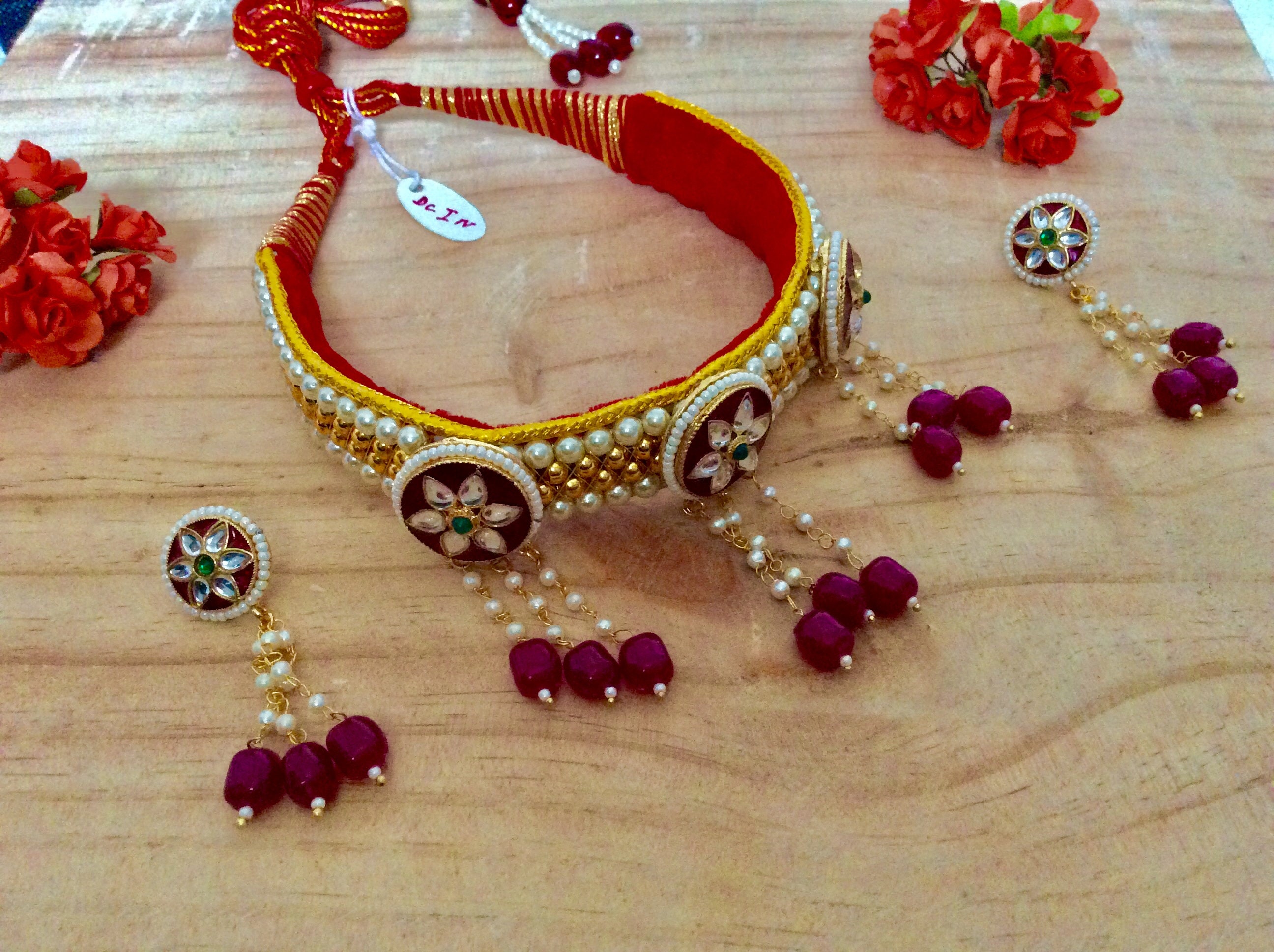 Rajasthani Rajputi Kanthi Chik Set Rajputi Indian Jewellery Etsy