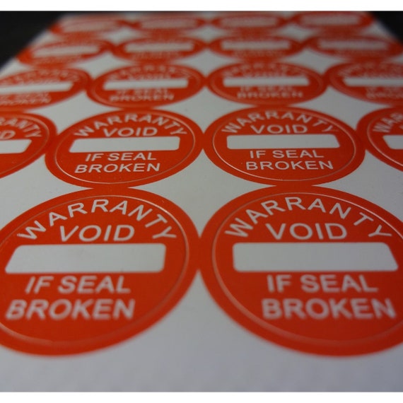 Tamper proof warranty labels