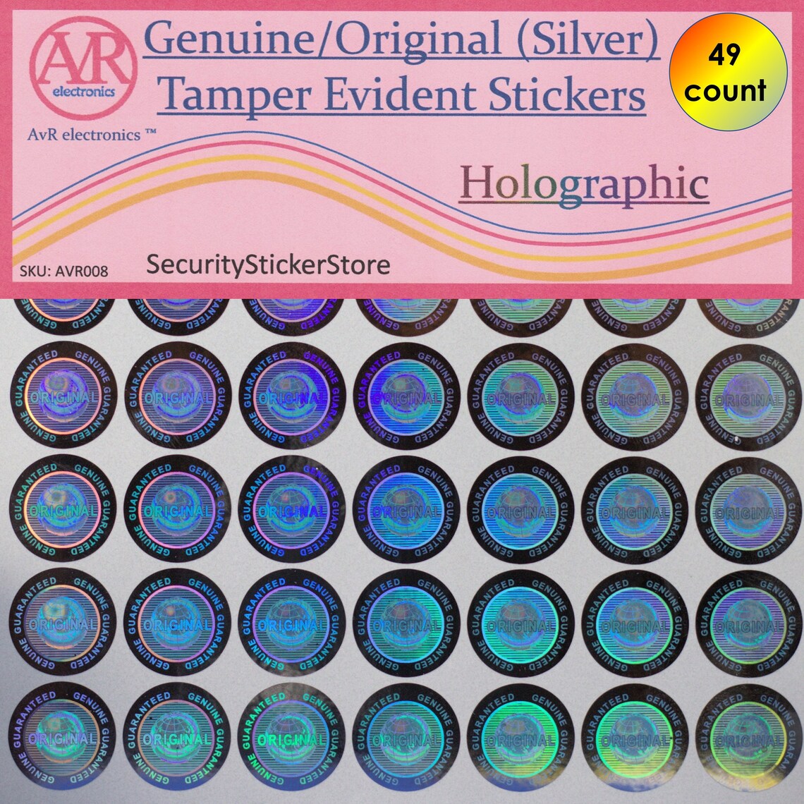Genuine Guaranteed and Original Tamper Proof Security Stickers Labels ...