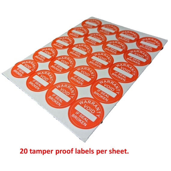 Warranty Void If Seal Broken Tamper Proof Security Stickers ...