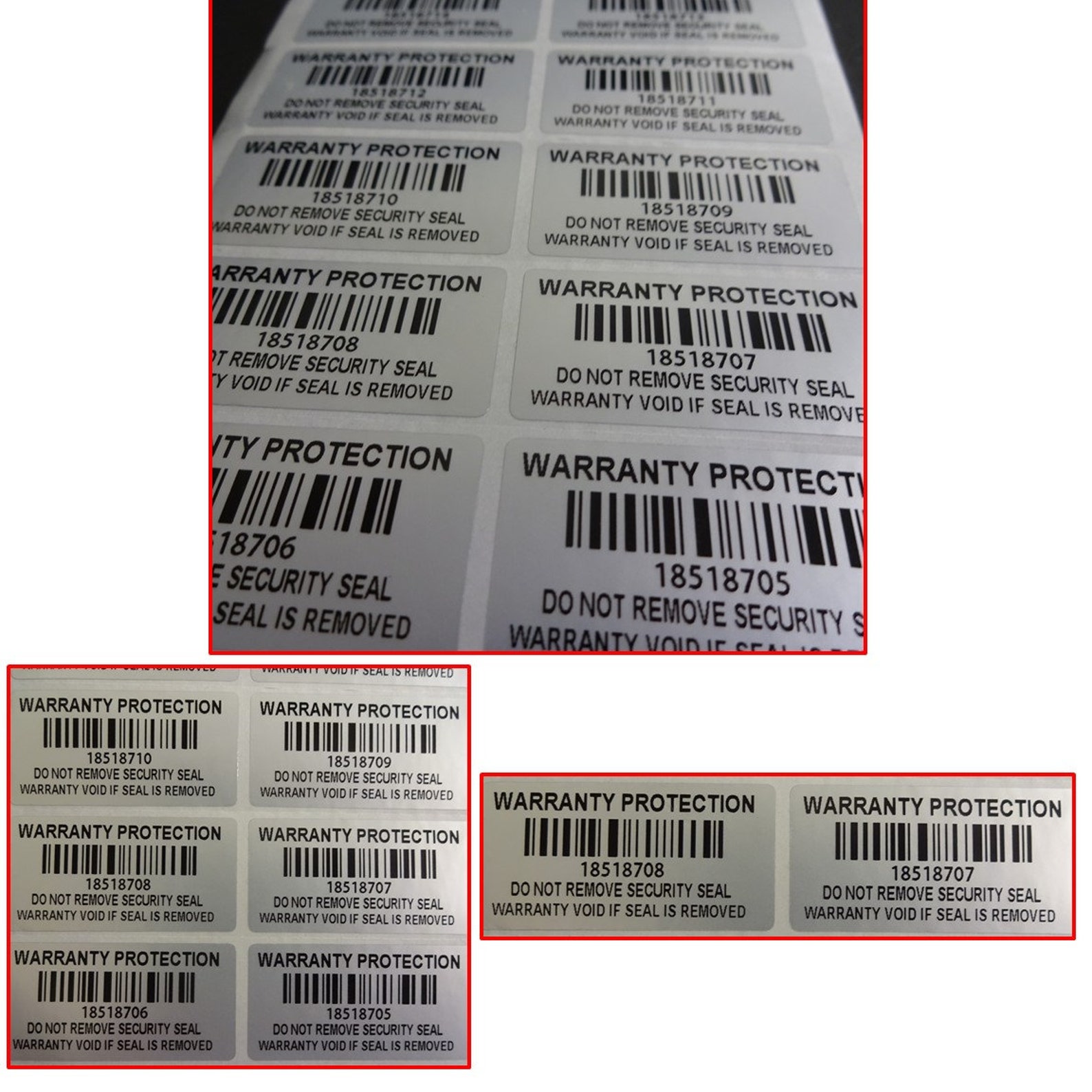 Warranty Void If Removed Security Sticker. individual serial Etsy