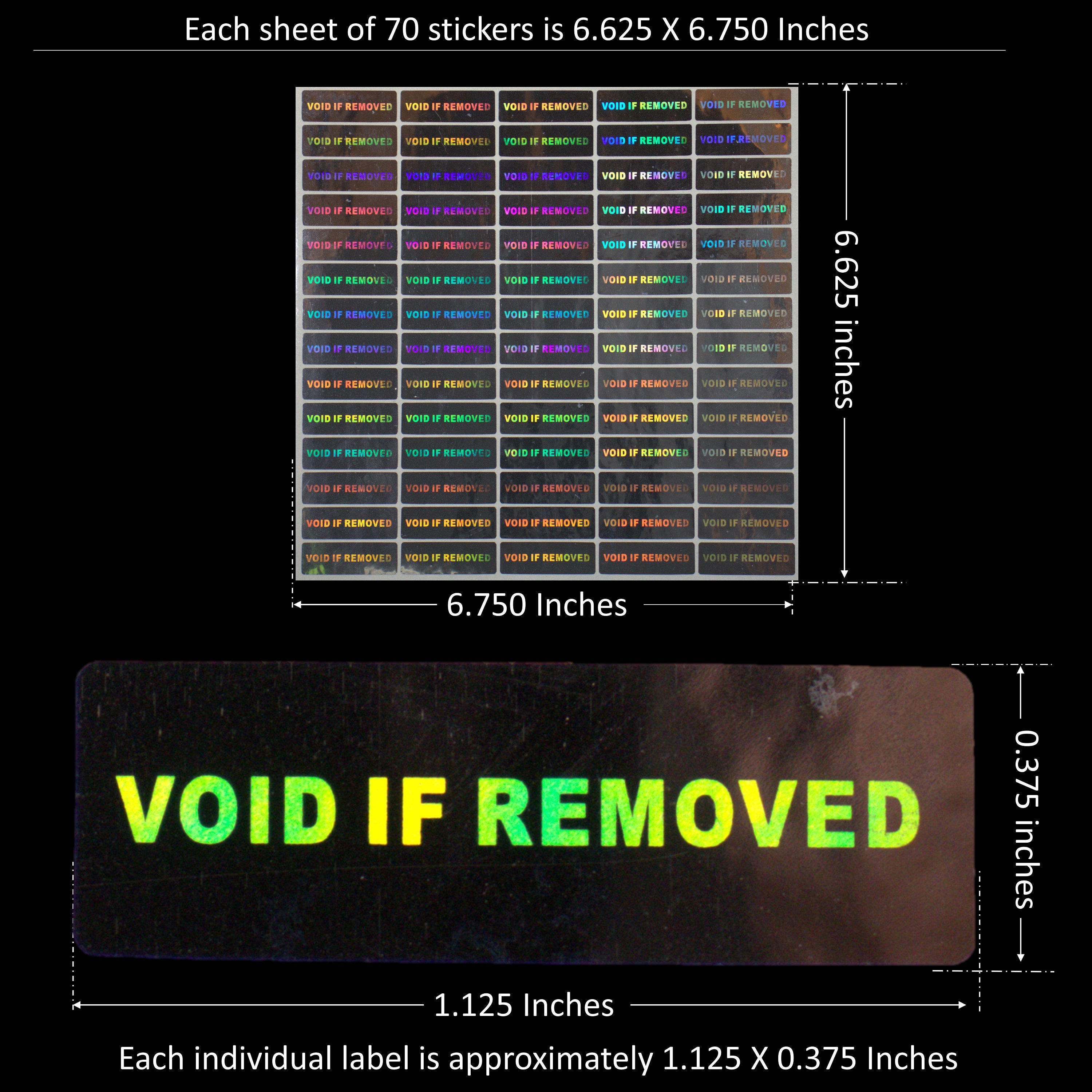 Voided Sticker Pdf File Void If Removed Tamper Proof Sticker Security Stickers Labels (AVR002 ...