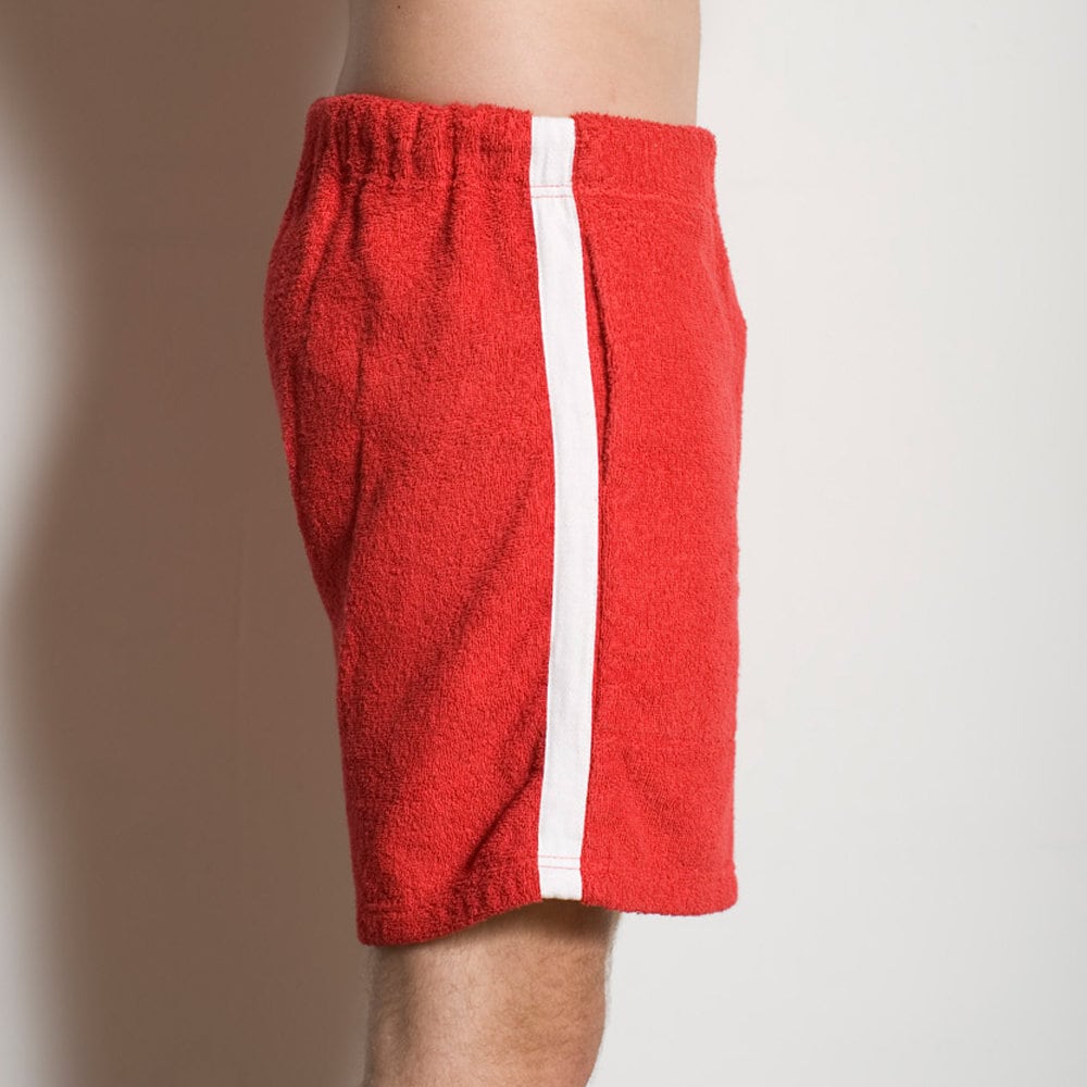 Towel Shorts Long Style 100 Cotton Terry towelling Red Etsy UK