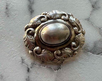 Vintage Georg Jensen Silver & Enamel Abstract Brooch #323