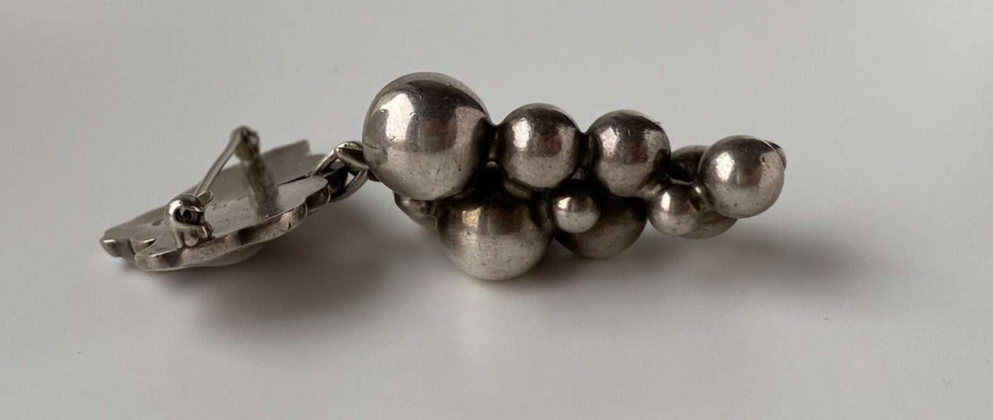 ジョージ ジェンセン シルバー ブローチ 217 B ムーンライト グレープ