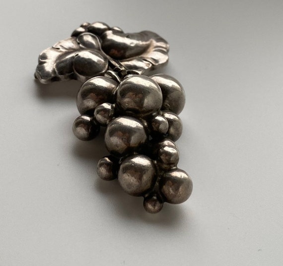 ジョージ ジェンセン シルバー ブローチ 217 B ムーンライト グレープ