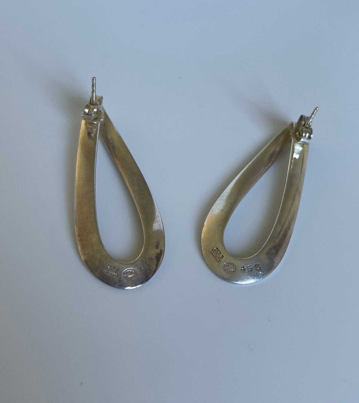 Georg Jensen Sterling Silver Earrings 452A infinity