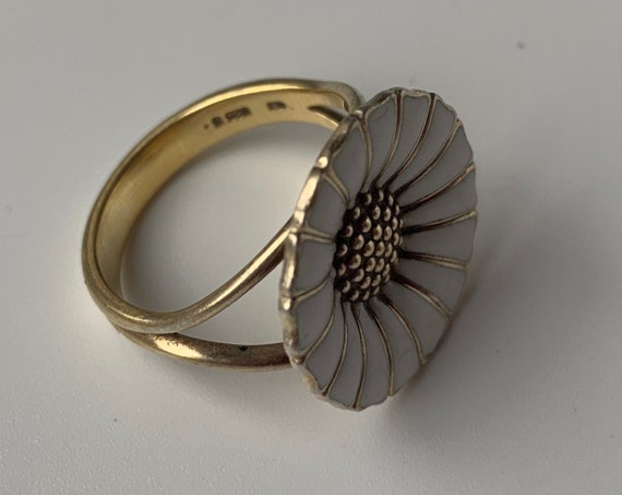 Georg Jensen Gilded Silver Daisy Ring 18mm
