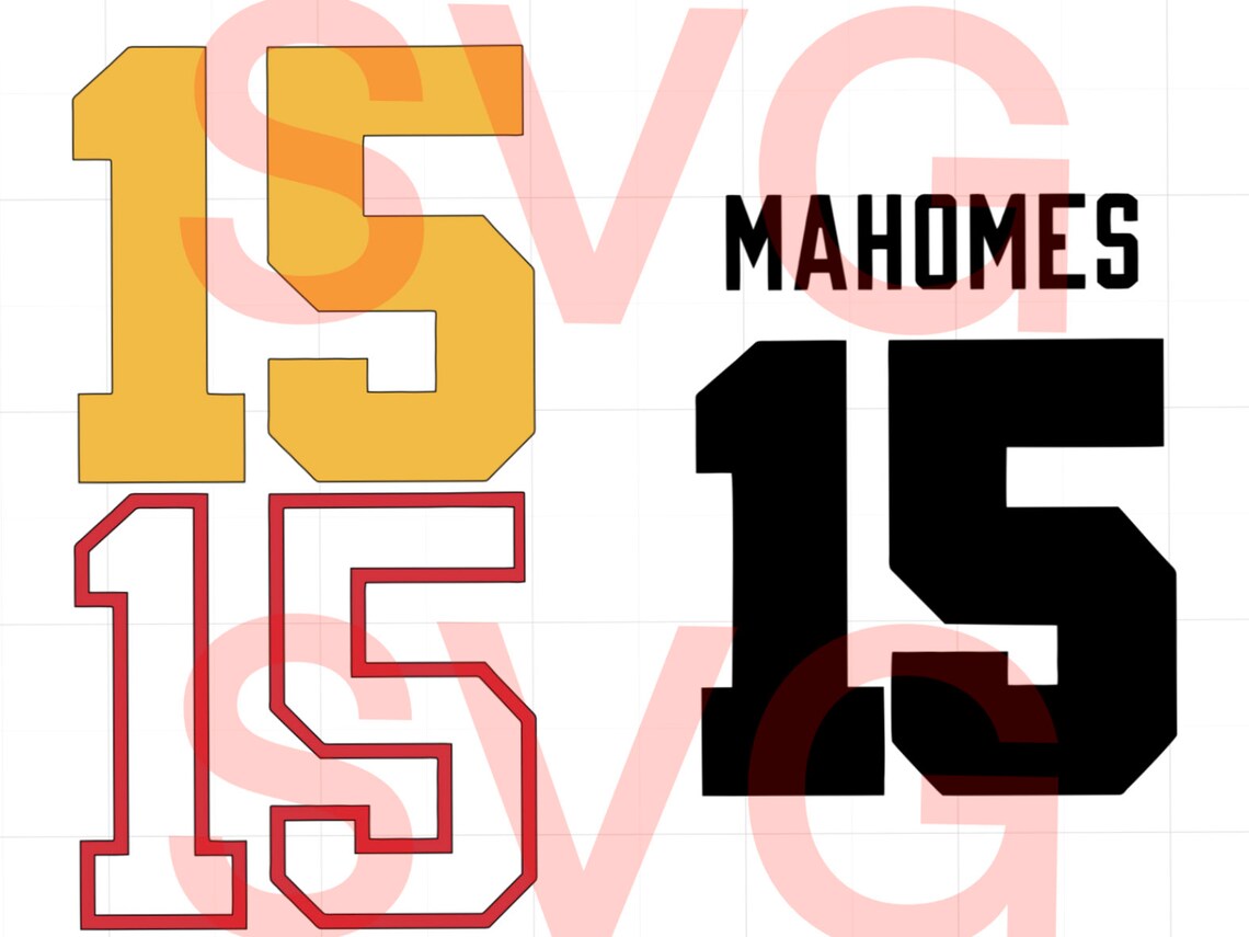 Patrick Lavon Mahomes Jersey number svg and png Kansas City | Etsy